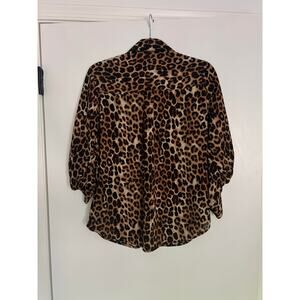 Leopard Button-Up Dress Shirt - Express